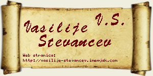Vasilije Stevančev vizit kartica